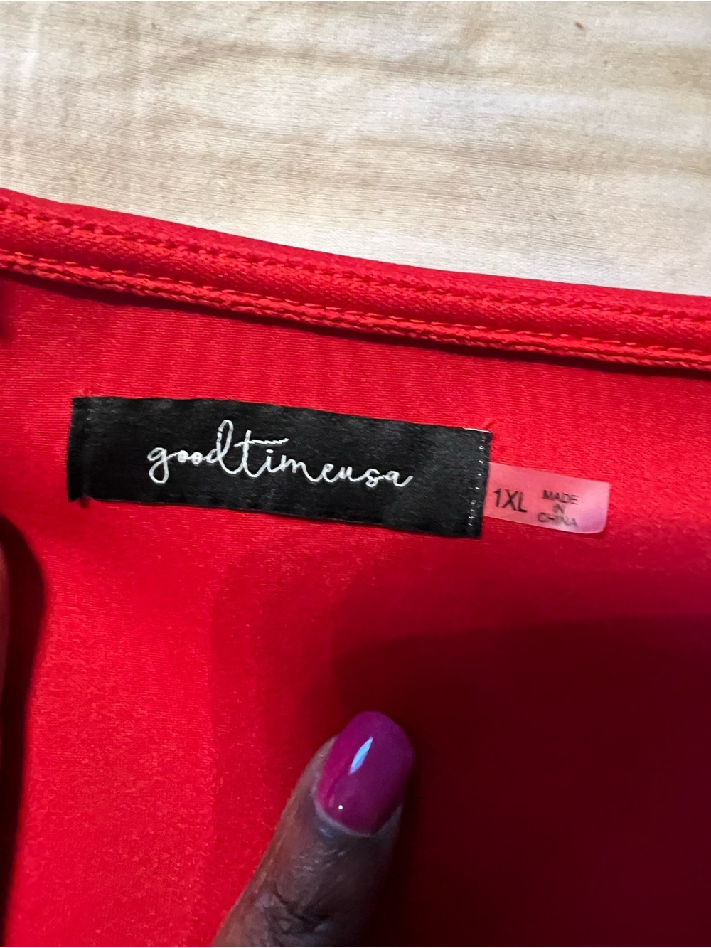 goodtimenusa Strapless Red Women’s Dress - 1XL